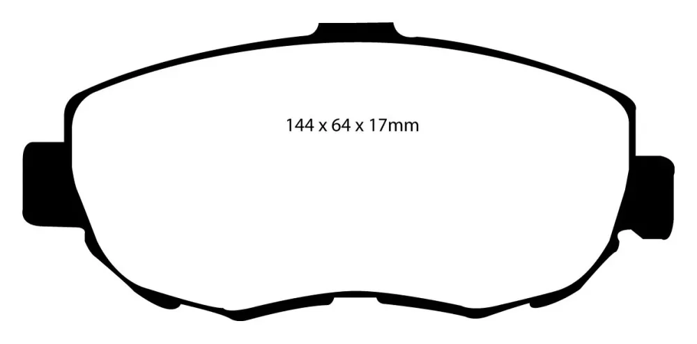 EBC Blackstuff Bremsbeläge Vorderachse DP1223 mit R90 für Lexus GS (2) 430 , 4.3 (208kw/ 283PS) Baujahr: 11/00-03/05 mit H...