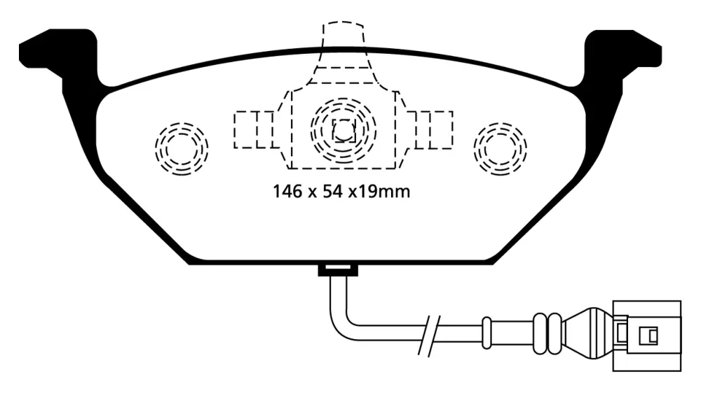EBC Blackstuff Bremsbeläge Vorderachse DP1329 mit R90 für Skoda Octavia 2 45383 (59kw/ 80PS) Baujahr: 05/06- mit HSN TSN:...