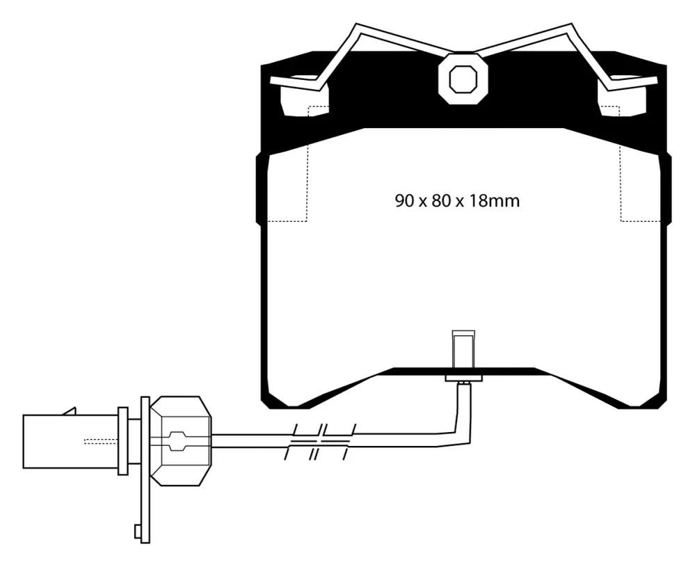 EBC Blackstuff Bremsbeläge Vorderachse DP1429 mit R90 für VW Transporter T4 2.5 Syncro (81kw/ 110PS) Baujahr: 10/92-04/03...