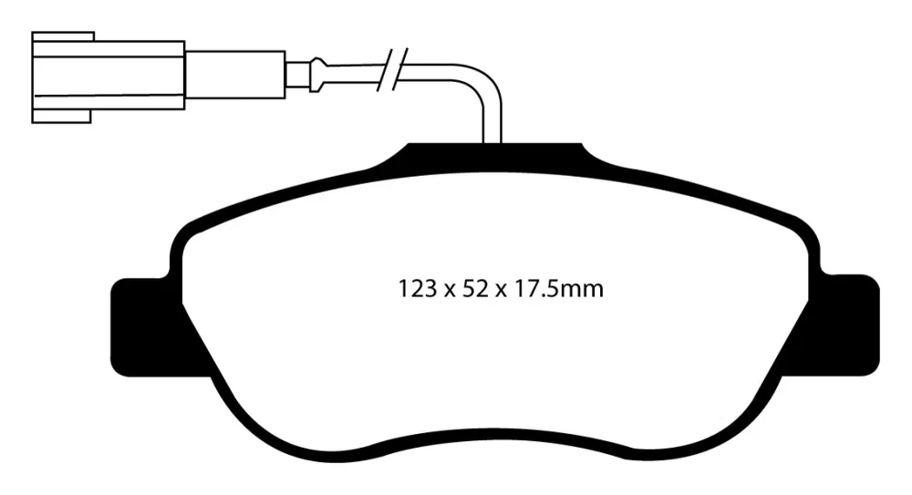 EBC Blackstuff Bremsbeläge Vorderachse DP1573/2 ohne R90 für Ford KA 1.3 TDCI (55kw/ 75PS) Baujahr: 02/09- mit HSN TSN: 85...