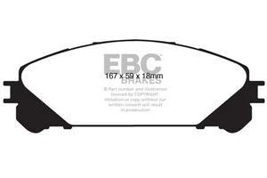 EBC Blackstuff Bremsbeläge Vorderachse DP1837 ohne R90 für Toyota RAV 4 (4) 2.0 VVT-i 4WD (111kw/ 151PS) Baujahr: 12/12- m...