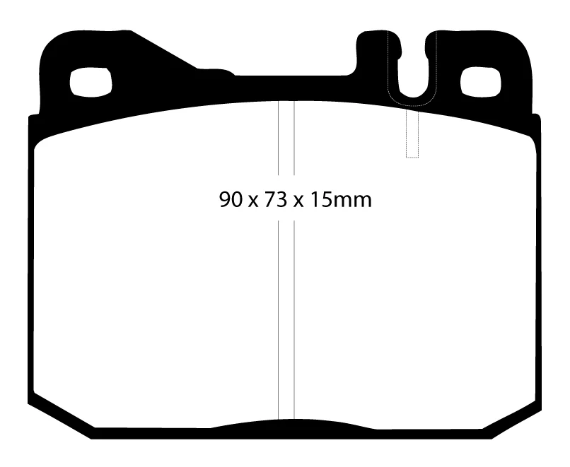 EBC Blackstuff Bremsbeläge Vorderachse DP261 mit R90 für Mercedes-Benz Kombi 240 T D (48kw/ 65PS) Baujahr: 09/77-02/79 mit...
