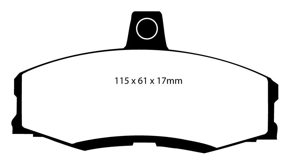 EBC Blackstuff Bremsbeläge Vorderachse DP438 mit R90 für Skoda Felicia 2 1.9 D (47kw/ 64PS) Baujahr: 01/98-06/01 mit HSN T...