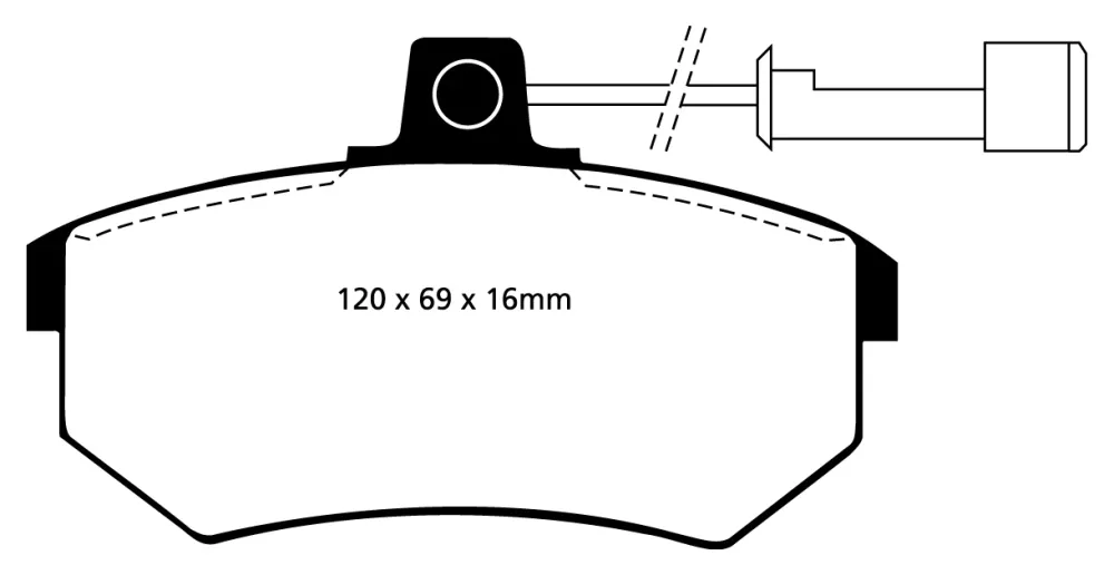 EBC Blackstuff Bremsbeläge Vorderachse DP486/2 mit R90 für Audi 80 1.8 GTE quattro (81kw/ 110PS) Baujahr: 03/85-08/86 mit...