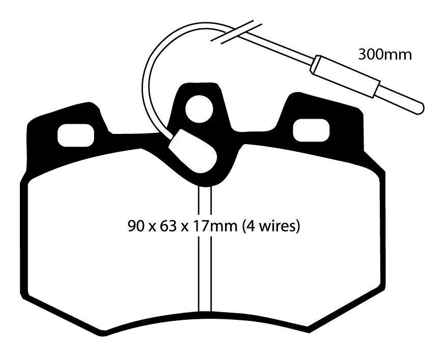 EBC Blackstuff Bremsbeläge Vorderachse DP575/4 mit R90 für Citroën C15 1.8 D (44kw/ 60PS) Baujahr: 07/86-12/00 mit HSN TSN...