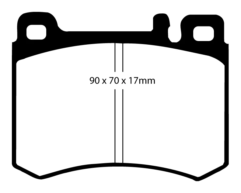 EBC Blackstuff Bremsbeläge Vorderachse DP681 mit R90 für Mercedes-Benz SL 300 SL (132kw/ 180PS) Baujahr: 09/85-08/89 mit H...