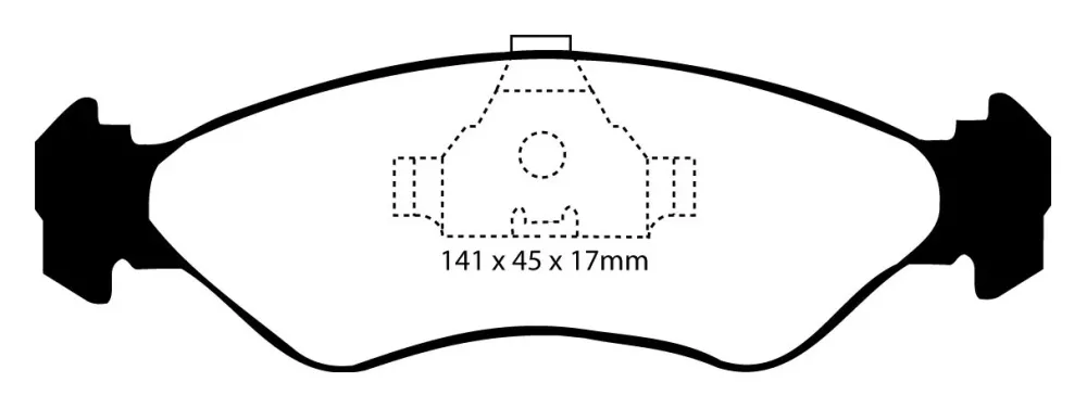 EBC Blackstuff Bremsbeläge Vorderachse DP769 mit R90 für Ford Fiesta 3 45383 (52kw/ 71PS) Baujahr: 03/89-12/95 mit HSN TSN...