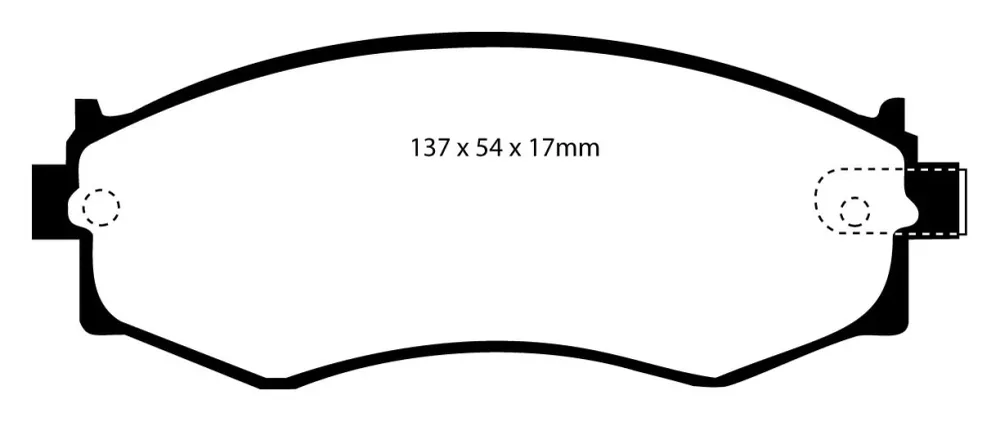 EBC Blackstuff Bremsbeläge Vorderachse DP792 ohne R90 für Nissan Prairie Pro 2.4i 4x4 (98kw/ 133PS) Baujahr: 04/92-07/94 m...