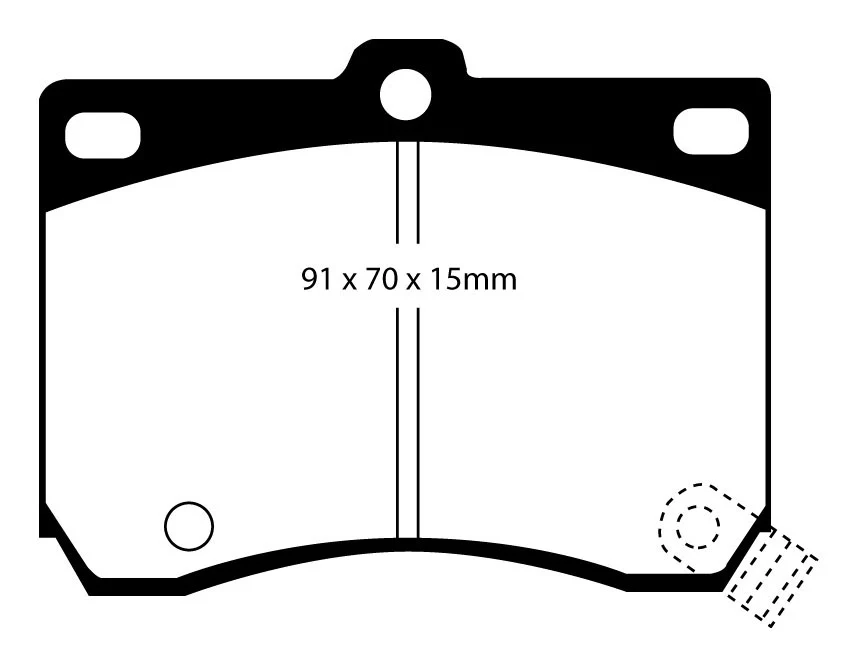 EBC Blackstuff Bremsbeläge Vorderachse DP824 ohne R90 für Mazda 323 S (5) 2.0 D (52kw/ 71PS) Baujahr: 10/96-09/98 mit HSN...