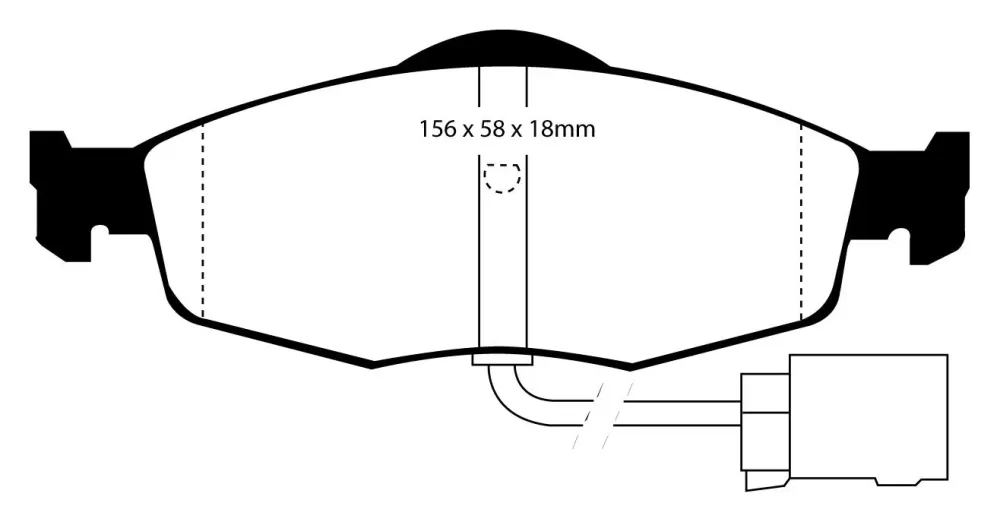 EBC Blackstuff Bremsbeläge Vorderachse DP955 mit R90 für Ford Scorpio 1 2.5 D (51kw/ 69PS) Baujahr: 12/89-12/94 mit HSN TS...