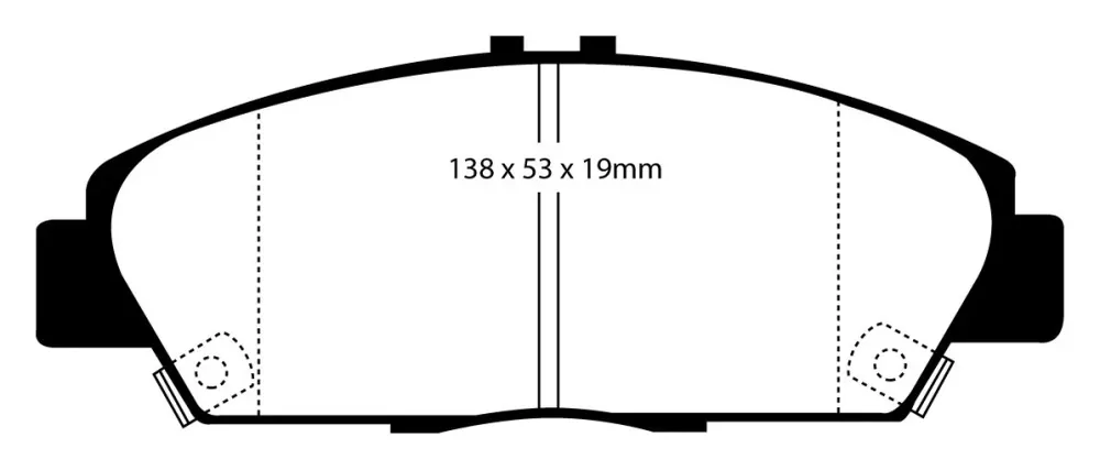 EBC Blackstuff Bremsbeläge Vorderachse DP975 mit R90 für Honda Accord 5 2.0i S (96kw/ 131PS) Baujahr: 03/93-01/96 mit HSN...