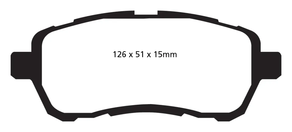 EBC Blackstuff Bremsbeläge Vorderachse DPX2058 mit R90 für Subaru Justy 4 1.0 (51kw/ 69PS) Baujahr: 01/07- mit HSN TSN: 71...