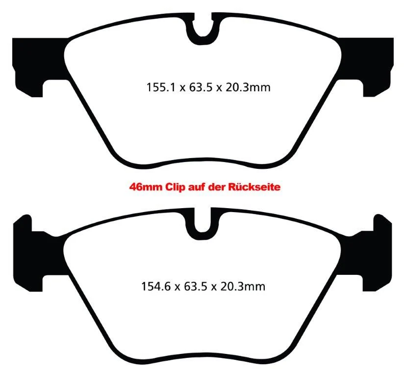 EBC Blackstuff Bremsbeläge Vorderachse DPX2077 mit R90 für BMW 3 316 d (85kw/ 116PS) Baujahr: 09/09-06/12 mit HSN TSN: 000...