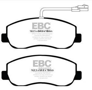 EBC Blackstuff Bremsbeläge Vorderachse DPX2083 mit R90 für Opel Movano B 2.3 CDTI (107kw/ 146PS) Baujahr: 12/10- mit HSN T...