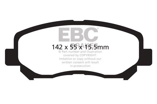 EBC Blackstuff Bremsbeläge Vorderachse DPX2134 mit R90 für Mazda CX-5 2.2 D AWD (129kw/ 175PS) Baujahr: 04/12- mit HSN TSN...