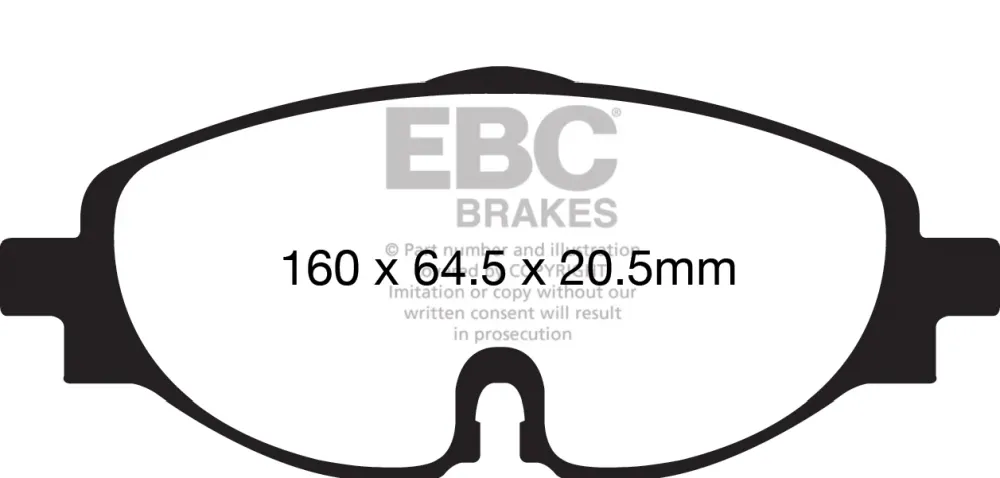 EBC Blackstuff Bremsbeläge Vorderachse DPX2150 mit R90 für VW Caddy 4 Kombi 1.0 TSI (75kw/ 102PS) Baujahr: 11/15- mit HSN...