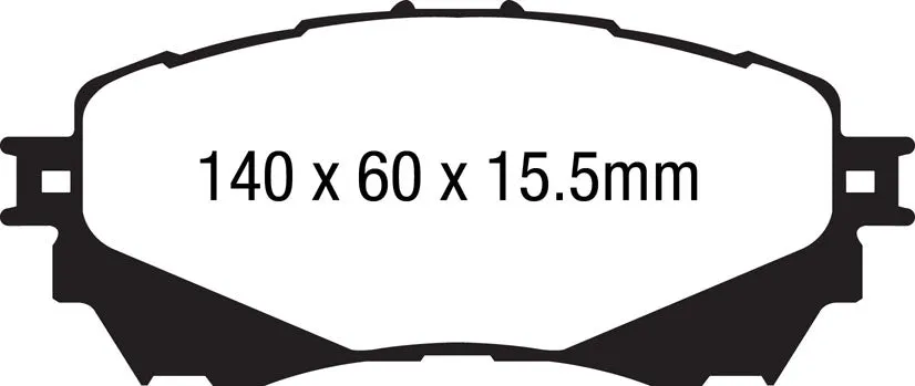 EBC Blackstuff Bremsbeläge Vorderachse DPX2170 mit R90 für Mazda 6 Kombi 2.0 (107kw/ 146PS) Baujahr: 01/13- mit HSN TSN: 7...