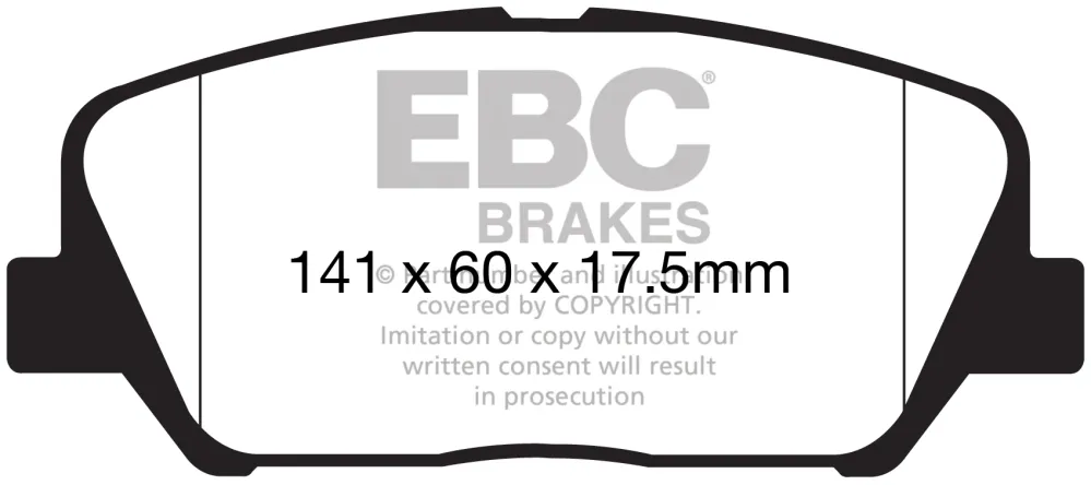EBC Blackstuff Bremsbeläge Vorderachse DPX2172 mit R90 für Kia CEE`D 1.6 CRDi 136 (100kw/ 136PS) Baujahr: 07/15- mit HSN T...
