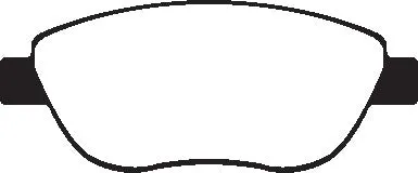EBC Blackstuff Bremsbeläge Vorderachse DPX2212 mit R90 für Fiat 500L 45383 (70kw/ 95PS) Baujahr: 09/12- mit HSN TSN: 4136...