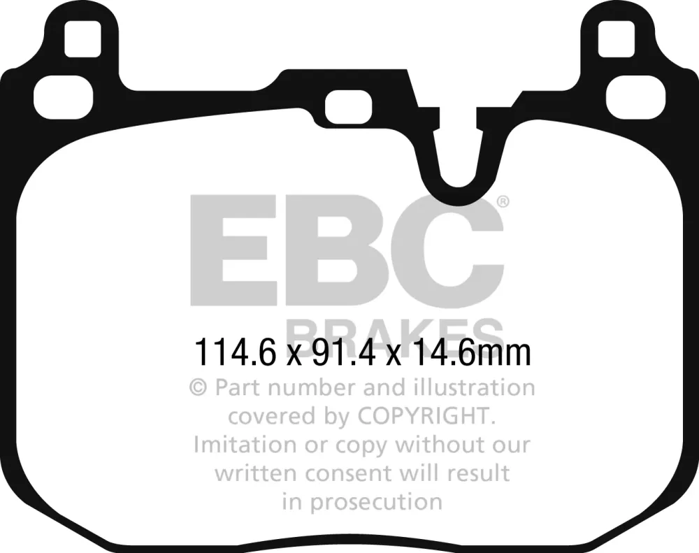 EBC Blackstuff Bremsbeläge Vorderachse DPX2271 mit R90 für Mini Mini Cooper S (141kw/ 192PS) Baujahr: 11/14- mit HSN TSN:...