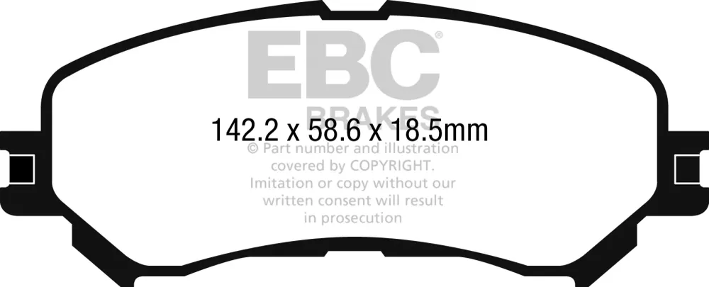 EBC Blackstuff Bremsbeläge Vorderachse DPX2272 mit R90 für Renault Grand Scenic 4 1.2 Tce 130 (96kw/ 130PS) Baujahr: 09/16...