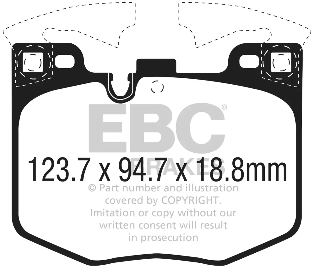 EBC Blackstuff Bremsbeläge Vorderachse DPX2302 mit R90 für BMW 7 730 d xDrive (195kw/ 265PS) Baujahr: 09/15- mit HSN TSN:...