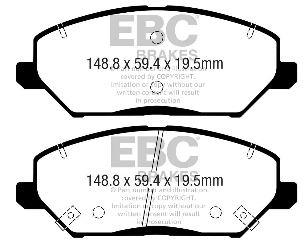 EBC Blackstuff Bremsbeläge Vorderachse DPX2362 mit R90 für Kia CEE´D 45383 (73kw/ 99PS) Baujahr: 03/18- mit HSN TSN: 1260...