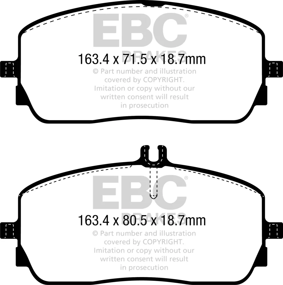 EBC Blackstuff Bremsbeläge Vorderachse DPX2390 mit R90 für Mercedes-Benz B-KLASSE Sports Tourer B 200 4-matic (247.088) (1...