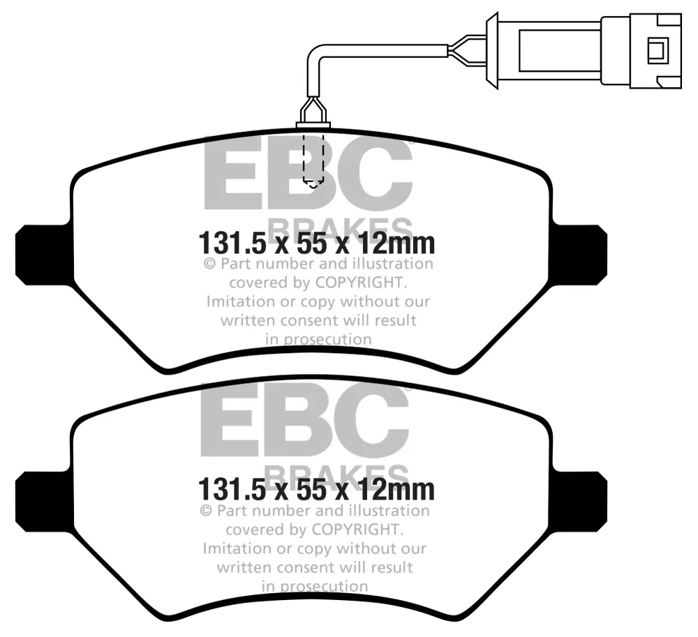 EBC Blackstuff Bremsbeläge Vorderachse DPX2439 mit R90 für Skoda Octavia IV 1.4 TSI iV (150kw/ 204PS) Baujahr: 06/20- EBC...