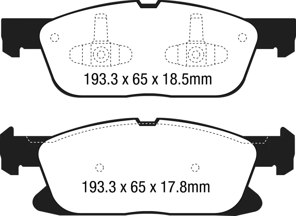 EBC Blackstuff Bremsbeläge Vorderachse DPX3046 mit R90 für Ford S-Max II 2.0 EcoBlue (140kw/ 190PS) Baujahr: 07/18- mit HS...