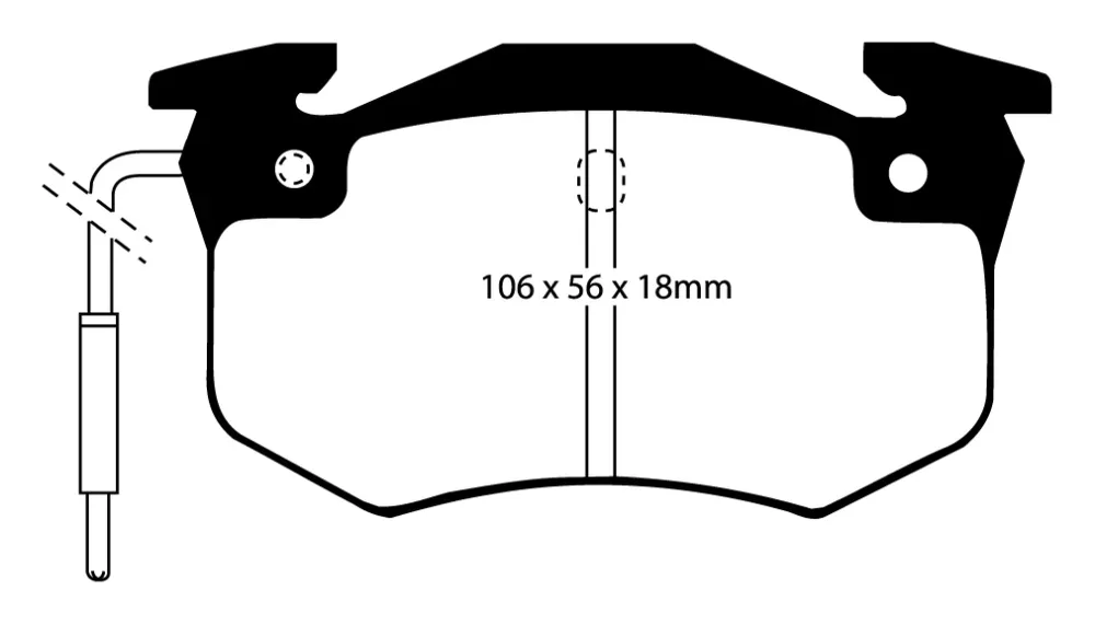 EBC Blackstuff Bremsbeläge Vorderachse und Hinterachse DP458 mit R90 für Citroën BX Break 1.9 Kat (75kw/ 102PS) Baujahr: 0...