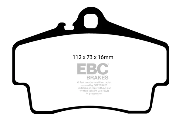 EBC Bluestuff NDX Bremsbeläge Hinterachse DP51208NDX ohne R90 für Porsche 911 3.6 Carrera 4 (235kw/ 320PS) Baujahr: 10/01-...