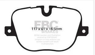EBC Bluestuff NDX Bremsbeläge Hinterachse DP52068NDX mit R90 für Land Rover Rang Rover Sport 5.0 V8 4x4 (276kw/ 375PS) Bau...