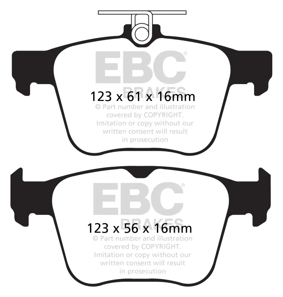 EBC Bluestuff NDX Bremsbeläge Hinterachse DP52173NDX mit R90 für VW PASSAT B8 Variant 1.8 TSI (132kw/ 180PS) Baujahr: 02/1...