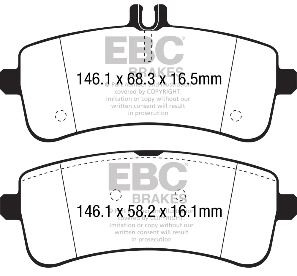 EBC Bluestuff NDX Bremsbeläge Hinterachse DP52350NDX mit R90 für Mercedes-Benz AMG GT GT S (190.378) (375kw/ 510PS) Baujah...