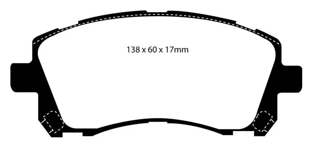 EBC Bluestuff NDX Bremsbeläge Vorderachse DP51134NDX mit R90 für Subaru Outback 1 3.0 H6 (154kw/ 209PS) Baujahr: 10/00-08/...