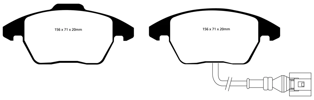 EBC Bluestuff NDX Bremsbeläge Vorderachse DP51517NDX mit R90 für Seat Altea 1.2 TSI (77kw/ 105PS) Baujahr: 04/10- mit HSN...