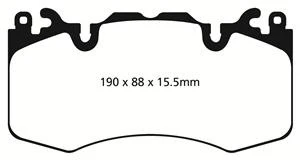 EBC Bluestuff NDX Bremsbeläge Vorderachse DP52064NDX mit R90 für Land Rover Rang Rover Sport 3.0 SDV6 Hybrid 4x4 (225kw/ 3...