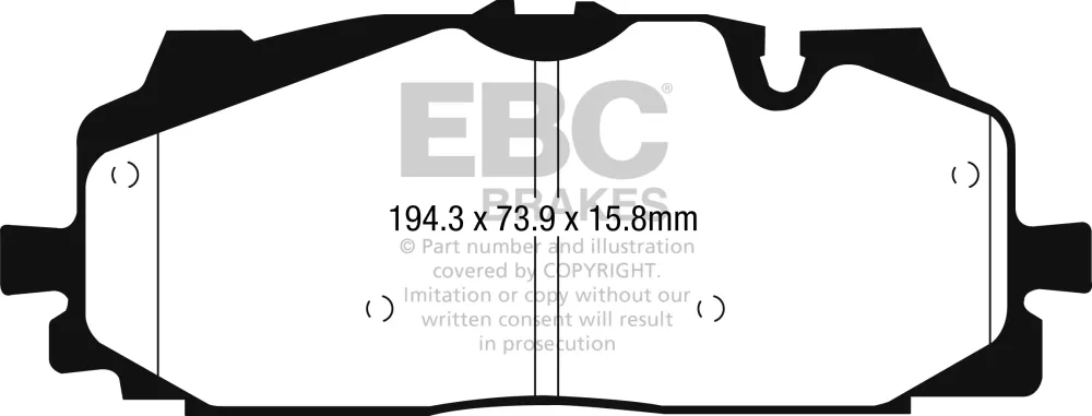 EBC Bluestuff NDX Bremsbeläge Vorderachse DP52277NDX mit R90 für Audi A6 C8 45 TFSI Mild Hybrid quattro (180kw/ 245PS) Bau...