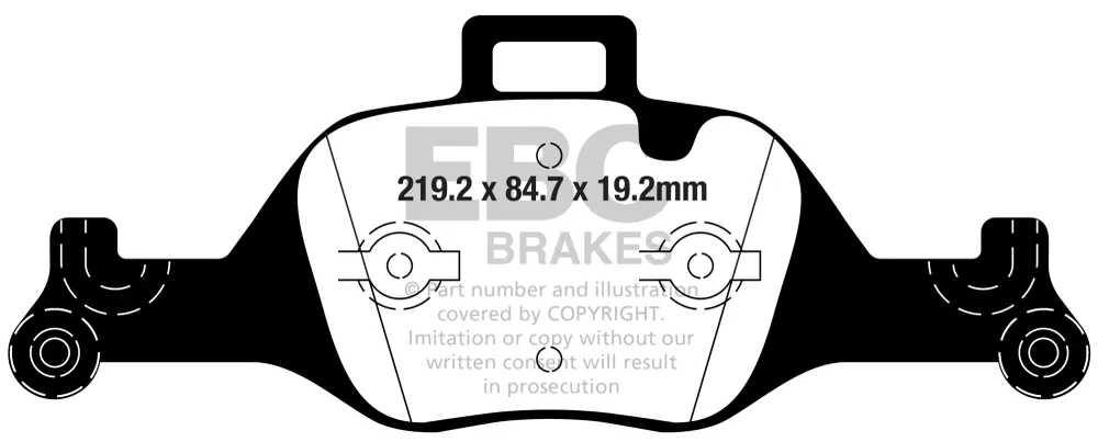 EBC Bluestuff NDX Bremsbeläge Vorderachse DP52289NDX mit R90 für BMW 3 330 d (195kw/ 265PS) Baujahr: 11/19- mit HSN TSN: 0...