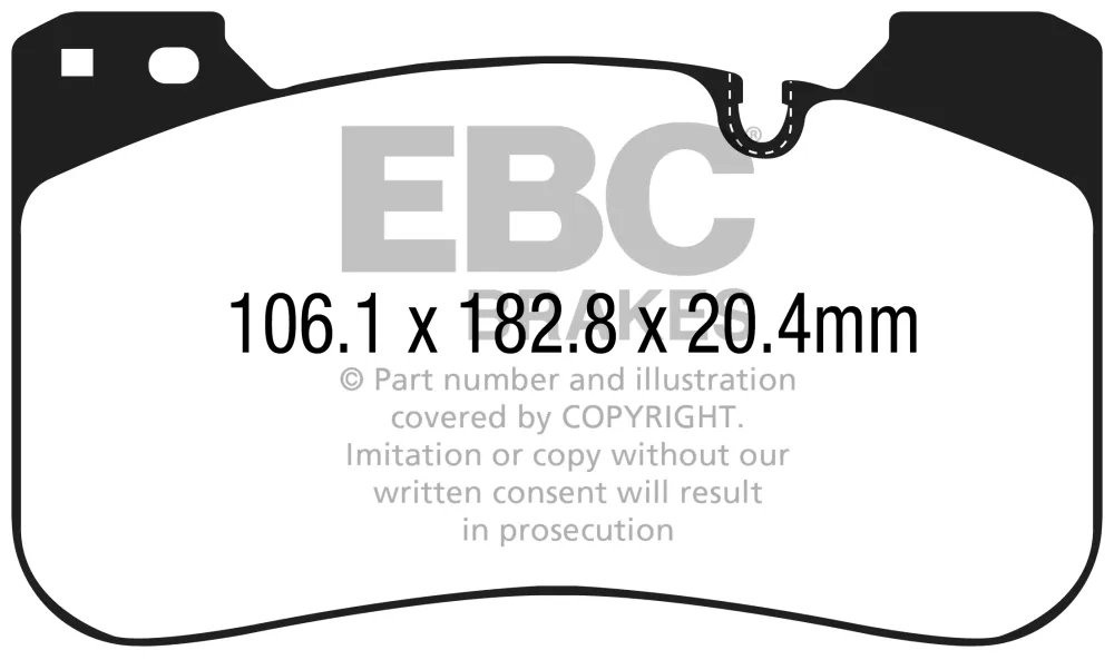 EBC Bluestuff NDX Bremsbeläge Vorderachse DP52331NDX mit R90 für BMW 5 M5 (441kw/ 600PS) Baujahr: 09/17- mit HSN TSN: 7909...