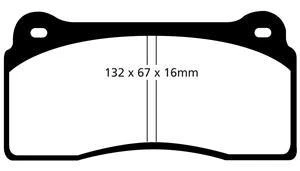 EBC Bluestuff NDX Bremsbeläge Vorderachse und Hinterachse DP51110NDX mit R90 für Chrysler Viper 8.0 (282kw/ 384PS) Baujahr...