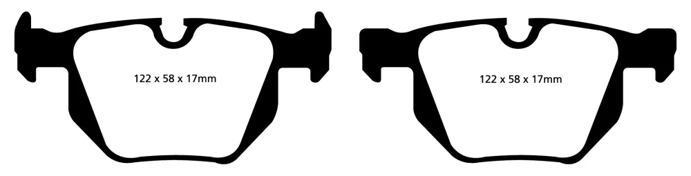 EBC Greenstuff 2000 Bremsbeläge Hinterachse DP21588 mit R90 für BMW 3 325d (145kw/ 197PS) Baujahr: 09/06-06/12 mit HSN TSN...