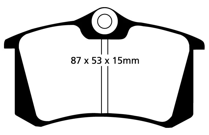 EBC Greenstuff 2000 Bremsbeläge Hinterachse DP2680 mit R90 für Skoda Fabia 2.0 (85kw/ 116PS) Baujahr: 04/00-12/07 mit HSN...