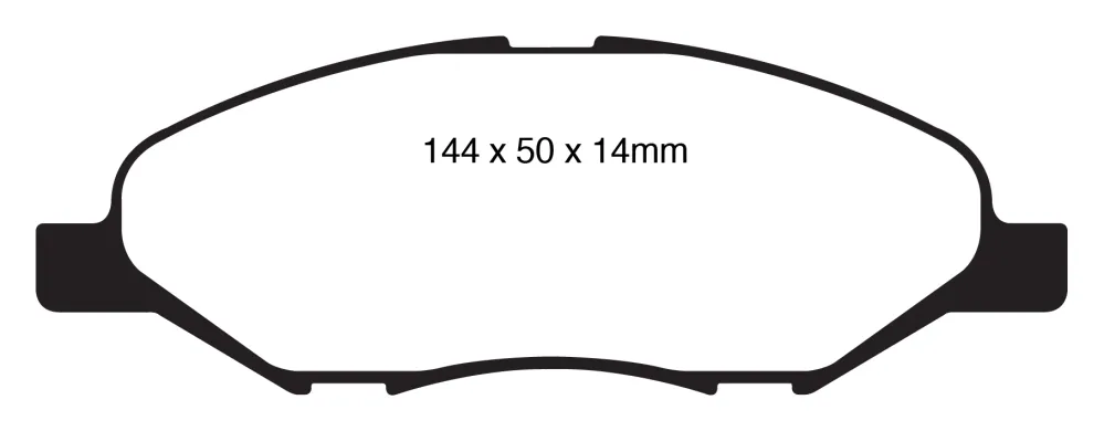 EBC Greenstuff 2000 Bremsbeläge Vorderachse DP21832 ohne R90 für Nissan Tiida 45444 (81kw/ 110PS) Baujahr: 09/07- mit HSN...
