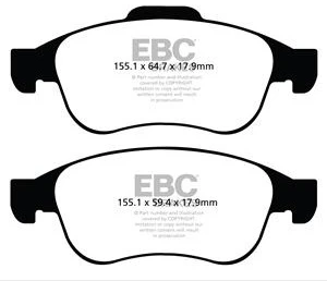 EBC Greenstuff 2000 Bremsbeläge Vorderachse DP22023 mit R90 für Renault CAPTUR II TCe 155 (HFMN) (113kw/ 154PS) Baujahr: 0...