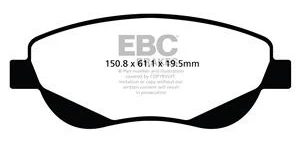 EBC Greenstuff 2000 Bremsbeläge Vorderachse DP22026 mit R90 für Toyota Avensis 3 Station Wagon 2.2 D-CAT (130kw/ 177PS) Ba...