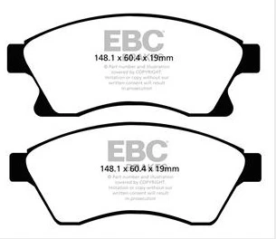 EBC Greenstuff 2000 Bremsbeläge Vorderachse DP22065 mit R90 für Opel Astra J 1.7 CDTI (81kw/ 110PS) Baujahr: 06/12- mit HS...