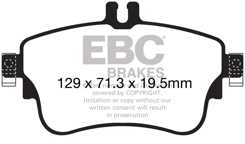 EBC Greenstuff 2000 Bremsbeläge Vorderachse DP22164 mit R90 für Mercedes-Benz B-Klasse B 180 CDI (246.200) (80kw/ 109PS) B...