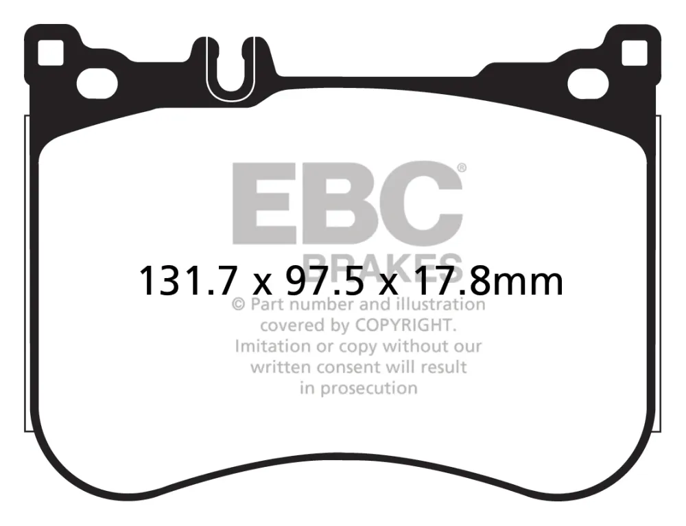 EBC Greenstuff 2000 Bremsbeläge Vorderachse DP22178 mit R90 für Mercedes-Benz SL 500 (231.473) (320kw/ 435PS) Baujahr: 01/...